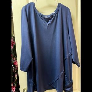 Avenue Navy Tunic with Pockets